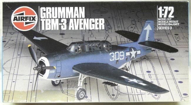 Airfix 1/72 Grumman TBM-3 Avenger -  CV36 USS Antietam / CV17 USS Bunker Hill, 903033 plastic model kit